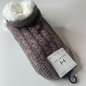 H Halston Slipper Socks Wine / Purple Medium / Large